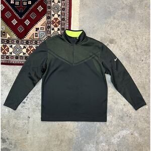 Nike Hypervis Jacket Men's Large Black 1/2 Zip Golf Cover Up Rory McIlroy 619846